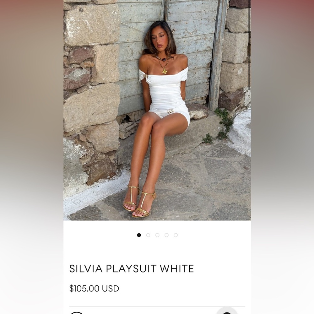 Outcast Silvia Playsuit White